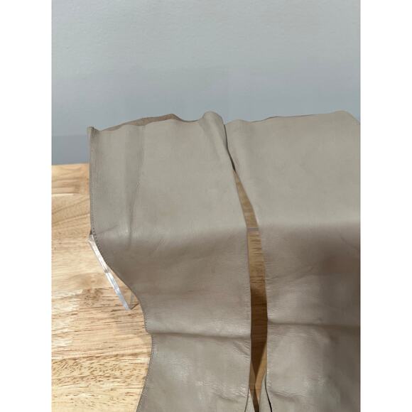 Vintage Dainty Long Leather Gloves Taupe Small JL - Picture 4 of 14